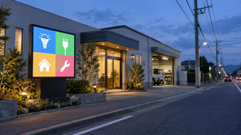 LED看板を設置するイメージ